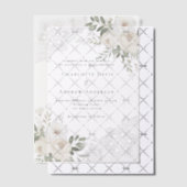 Hochzeit mit weißer Blüte Pergament Einladungen (Versetzt (Einladung))