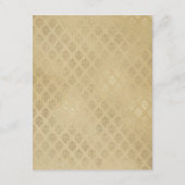 Hochzeit mit weißer, burgunischer und goldener Flo Begleitkarte (Rückseite)