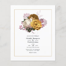 Hochzeit mit weißer, burgunischer und goldener Flo