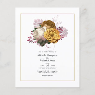 Hochzeit mit weißer, burgunischer und goldener Flo Flyer