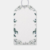 Hochzeit mit weißer Flora Geschenkanhänger (Rückseite)