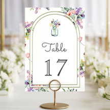 Hochzeit mit Wildblumen-Mason-Glas-Bogen