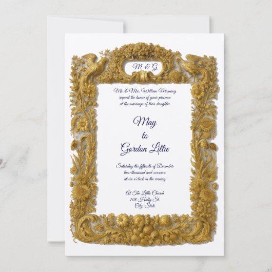 Hochzeit mit Wildblumen, Vögeln und Schmetterlinge Einladung (Vorderseite)