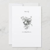 Hochzeit mit Wildblumen, Vögeln und Schmetterlinge Einladung (Rückseite)