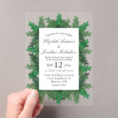 Hochzeit mit winterlichen Baumzweigen Acryleinladungen (Insitu (Handheld))