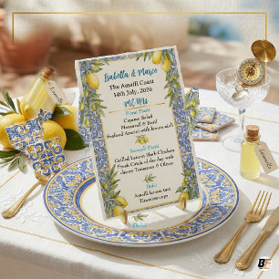Hochzeit mit Zitronen von der Amalfiküste und ital Menükarte