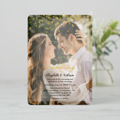 Hochzeit mit zwei Fotos Einladung (Stehend vorne)