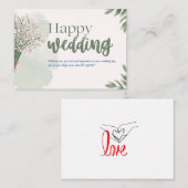 Hochzeit Mitteilungskarte (Vorne/Hinten)