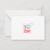 Hochzeit Mitteilungskarte (Rückseite)