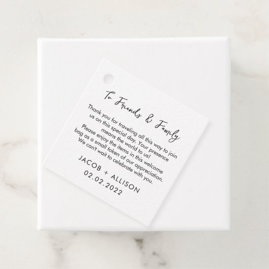 Hochzeit modern einfach geschenkanhänger (Beispiel)