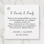 Hochzeit modern einfach geschenkanhänger (Vorderseite)