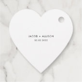 Hochzeit modern einfach geschenkanhänger (Rückseite)