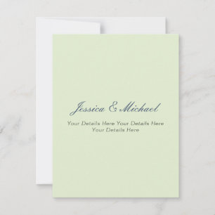 Hochzeit Modern Elegant Schlicht Einfach Professio Mitteilungskarte