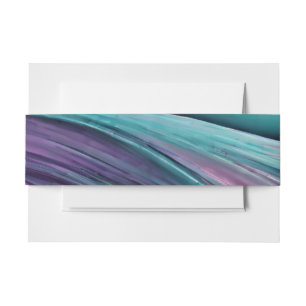 Hochzeit-modern Lila und Aquamarin- Einladungsbanderole
