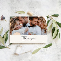 Hochzeit modern minimal vielfach Foto Danke chic