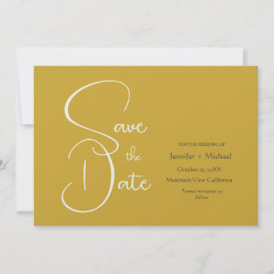 Hochzeit Modern Minimalistisch Einfache Kalligrafi Save The Date