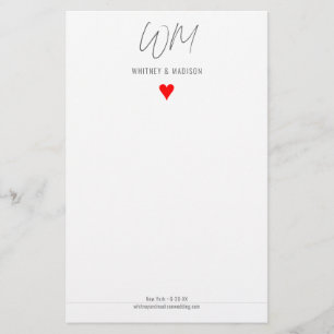 Hochzeit, modern, Minimalistisch, Stationery Briefpapier