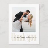 Hochzeit Modern Simple Trendy Minimalistisch Danke Postkarte (Vorderseite)
