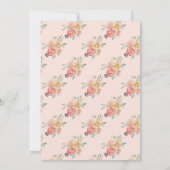 Hochzeit Moderne Blume Stilvolle Aquarellblüten Einladung (Rückseite)