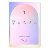 Hochzeit Moderne Boho Arch Ombre Tischnummer (Vorderseite)