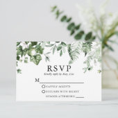 Hochzeit Moderne Elegante botanische Landschaft RSVP Karte (Stehend Vorderseite)
