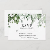 Hochzeit Moderne Elegante botanische Landschaft RSVP Karte (Vorne/Hinten)