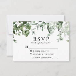 Hochzeit Moderne Elegante botanische Landschaft RSVP Karte