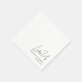 Hochzeit Moderne Elegante Fun Bride Groom Lucky Us Serviette (Ecke)