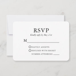 Hochzeit Moderne Elegante Minimalistisch RSVP Karte