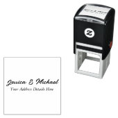 Hochzeit Moderne Elegante Schlicht Einfach Berufli Permastempel (Beispiel)