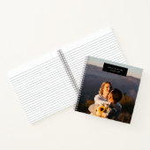 Hochzeit Moderne Minimal Stilvolle Schwarze Gast Notizblock (Innenseite)