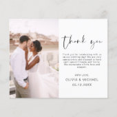 Hochzeit Moderne Minimalistische Dankeskarten (Vorderseite)
