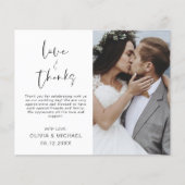 Hochzeit Moderne Minimalistische Dankeskarten (Vorderseite)