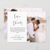 Hochzeit Moderne Minimalistische Dankeskarten (Vorne/Hinten)