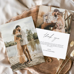 Hochzeit Moderne Minimalistische Dankeskarten