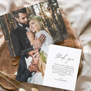 Hochzeit Moderne Minimalistische Dankeskarten