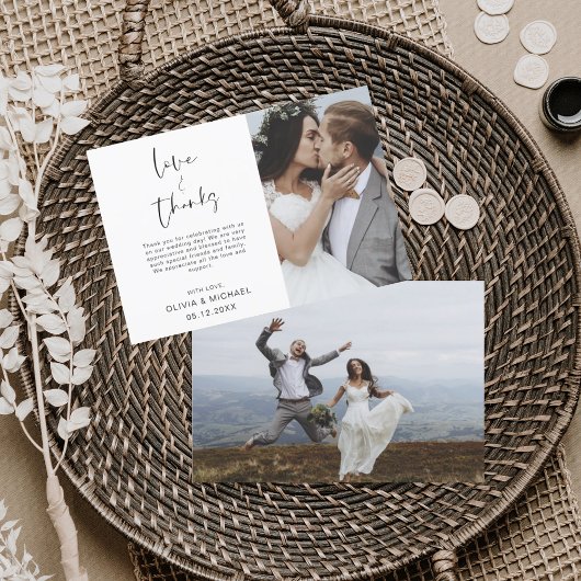 Hochzeit Moderne Minimalistische Dankeskarten