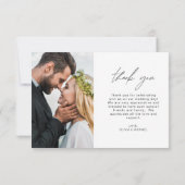 Hochzeit Moderne Minimalistische Dankeskarten Dankeskarte (Rückseite)