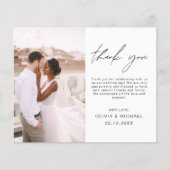 Hochzeit Moderne Minimalistische Dankeskarten Flyer (Vorne)