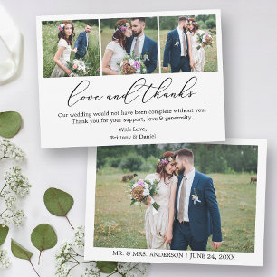 Hochzeit Moderne Minimalistische Kalligraphie Lieb Dankeskarte