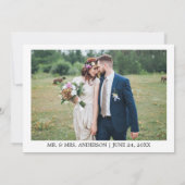 Hochzeit Moderne Minimalistische Kalligraphie Lieb Dankeskarte (Rückseite)