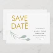 Hochzeit Moderne Minimalistische Schlichte Individ Save The Date (Vorne/Hinten)