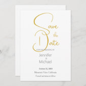 Hochzeit Moderne Minimalistische Schlichte Kalligr Einladung (Vorne/Hinten)