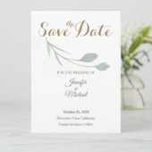 Hochzeit Moderne Minimalistische Schlichte Kalligr Save The Date (Stehend Vorderseite)