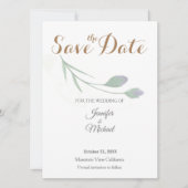 Hochzeit Moderne Minimalistische Schlichte Kalligr Save The Date (Vorderseite)
