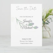 Hochzeit Moderne Minimalistische Schlichte Kalligr Save The Date (Stehend Vorderseite)