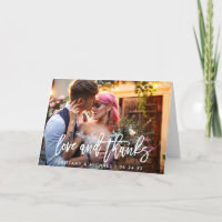 Hochzeit Moderne Pinselschrift Liebe dank Falten