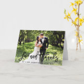 Hochzeit Moderne Pinselschrift Liebe und Dankfalz Karte (Gelbe Blume)