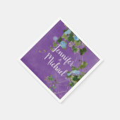 Hochzeit Moderne Schlichte Kalligraphie Name Flora Serviette (Ecke)