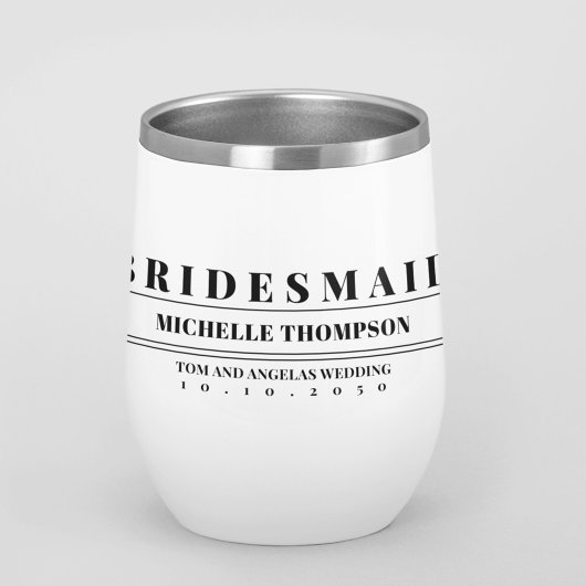 Hochzeit moderne Typografie Bridesmaid Custom